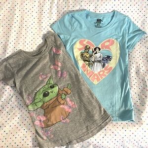 EUC Star Wars girls shirt bundle